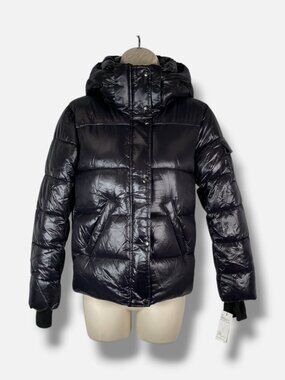 S13 Kid's Girl's Black Ella Puffer Jacket Size 12